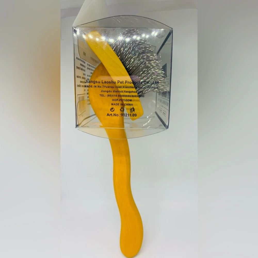 Brush for Dog, Slicker for Grooming, Groomgrip Coating, Yellow , Large NEW!!!